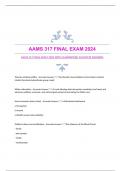 AAMS 317 FINAL EXAM 2024 WITH GUARANTEED ACCURATE ANSWERS