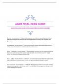 AAMS FINAL EXAM GUIDE WITH GUARANTEED ACCURATE ANSWERS