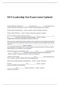 OCS Leadership Test Exam Latest Updated.