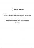 CIMA BA2 Notes Chapter 2-Cost identification and classification