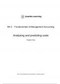 CIMA BA2 Notes Chapter 3-Analysing and predicting costs