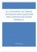 ICC California UST Service Technician Exam Questions and Complete Solutions Graded A+