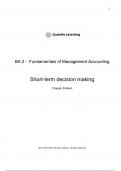 CIMA BA2 Notes Chapter 13 - Short-term decision making