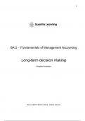 CIMA BA2 Notes Chapter 14 - Long-term decision making