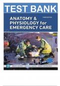 Test Bank - for Anatomy & Physiology for Emergency Care 3rd Edition by Bryan Bledsoe, All Chapters 1-20| Complete Guide A+