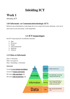 Samenvatting Inleiding ICT