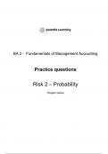 CIMA BA2 Practice Test Chapter 12- Risk 2 - Probability