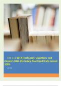 CIT 111 W14 Final Exam: Questions  and Answers 2024 (Remotely Proctored) Fully solved 100%