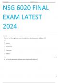 NSG 6020 FINAL EXAM LATEST 2024