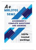 MRL3701 Assignment 2 (COMPLETE ANSWERS) Semester 2 2024 - DUE 13 September 2024