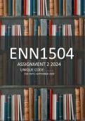 ENN1504 Assignment 2 2024| Due September 2024