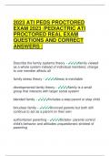 2023 ATI PEDS PROCTORED  EXAM 2023 /PEDIACTRIC ATI  PROCTORED REAL EXAM  QUESTIONS AND CORRECT  ANSWERS |