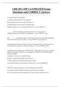 LDR 301 CHP 1-4 UPDATED Exam  Questions and CORRECT Answers