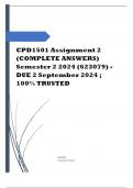 CPD1501 Assignment 2 (COMPLETE ANSWERS) Semester 2 2024 (623079) - DUE 2 September 2024 Course Citizenship, Public Participation and Democracy (CPD1501) Institution University Of South Africa (Unisa) Book Public Participation in Democratic Governance in S