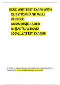 IICRC WRT TEST EXAM WITH  QUESTIONS AND WELL  VERIFIED  ANSWERS[GRADED  A+][ACTUAL EXAM  100%...LATEST EXAM!!!