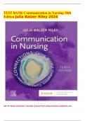 TEST BANK Communication in Nursing 10th Edition Julia Balzer Riley 2024