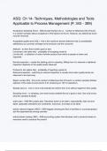 ASQ  Ch 14- Techniques, Methodologies and Tools Applicable to Process Management (P. 343 - 389)