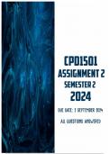 CPD1501 Assignment 2 Semester 2 2024 | Due 2 September 2024