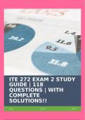 ITE 272 EXAM 2 STUDY GUIDE | 118 QUESTIONS | WITH COMPLETE SOLUTIONS!!