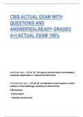 CBIS ACTUAL EXAM WITH  QUESTIONS AND  ANSWERS[ALREADY GRADED  A+] ACTUAL EXAM 100%