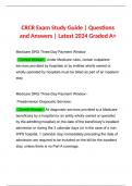 CRCR Exam Study Guide | Questions and Answers | Latest 2024 Graded A+