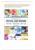 TEST BANK| LINDA D.URDEN |KATHLEEN| MARY  GUIDE FOR PRIORITIES IN CRITICAL CARE NURSING 9TH EDITION WITH QUESTIONS AND CORRECT ANSWERS PROVIDED IN EACH CHAPTER 2024/2025