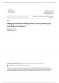 Pedagogical Pr edagogical Practices and Digital T actices and Digital Tools Used b ools Used by Online T y Online Tutors with Students in Grades K-5 Alison Marie Parker Walden University 