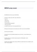 MRSO Prep Exam Questions and Answers