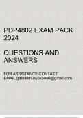 PDP4802 Exam pack 2024(Questions and answers)