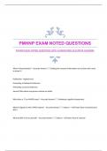 PMHNP EXAM NOTED QUESTIONS WITH GUARANTEED ACCURATE ANSWERS