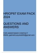 HRIOP87 Exam pack 2024(Questions and answers)