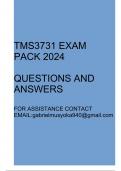 TMS3731 Exam pack 2024(Questions and answers)