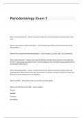 Periodontology Exam 1 Questions and Correct Answers