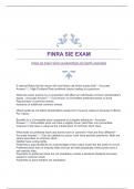 FINRA SIE EXAM WITH GUARANTEED ACCURATE ANSWERS