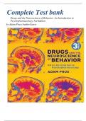 Complete Test bank Drugs and the Neuroscience of Behavior: An Introduction to Psychopharmacology 3rd Edition by Adam Prus (Author)latest