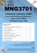 MNG3701 Assignment 1 (COMPLETE ANSWERS) Semester 2 2024 (620695) - DUE 28 August 2024 