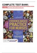 COMPLETE TEST BANK: EVIDENCE-BASED PRACTICE FOR NURSES: APPRAISAL AND APPLICATION OF RESEARCH 4TH EDITION, KINDLE EDITION BY NOLA A. SCHMIDT (AUTHOR), JANET M. BROWN (AUTHOR)LATEST.