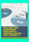  WGU D307 PRE-ASSESSMENT QUESTIONS & ANSWERS SOLVED 100% CORRECT!!