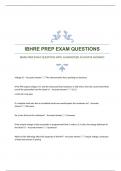 IBHRE PREP EXAM QUESTIONS WITH GUARANTEED ACCURATE ANSWERS