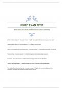 IBHRE EXAM TEST WITH GUARANTEED ACCURATE ANSWERS