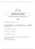 IBHRE CEPS EXAM QUESTIONS & ANSWERS A+ GRADED