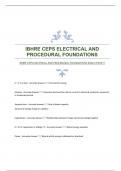 IBHRE CEPS ELECTRICAL AND PROCEDURAL FOUNDATIONS EXAM (PASS!!)