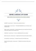 IBHRE CARDIAC EP EXAM QUESTIONS WITH ACCURATE ANSWERS