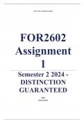 Well-structured FOR2602 Assignment 1 (ANSWERS) Semester 2 2024 - DISTINCTION GUARANTEED. (DETAILED ANSWERS - DISTINCTION GUARANTEED!).....