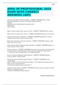 APEA 3P PROFFESIONAL 2024 EXAM WITH CORRECT ANSWERS 100% 