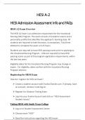 HESI A-2 HESI Admission Assessment Info and FAQs HESI A2 Exam Overview.