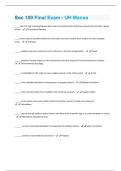 Soc 100 Final Exam - UH Manoa  Questions And Answers Graded A+