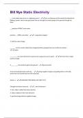 Bill Nye Static Electricity Questions + Answers Graded A+