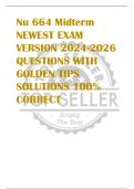 Nu 664 Midterm NEWEST EXAM  VERSION 2024-2026  QUESTIONS WITH  GOLDEN TIPS SOLUTIONS 100%  CORRECT