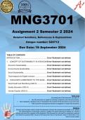 MNG3701 Assignment 2 (COMPLETE ANSWERS) Semester 2 2024 (620712) - DUE 16 September 2024